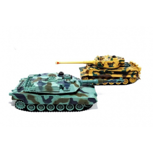 1:28 Танковый бой Zegan Abrams M1A2PK vs German Tiger, 2.4Ghz - ZG-99823